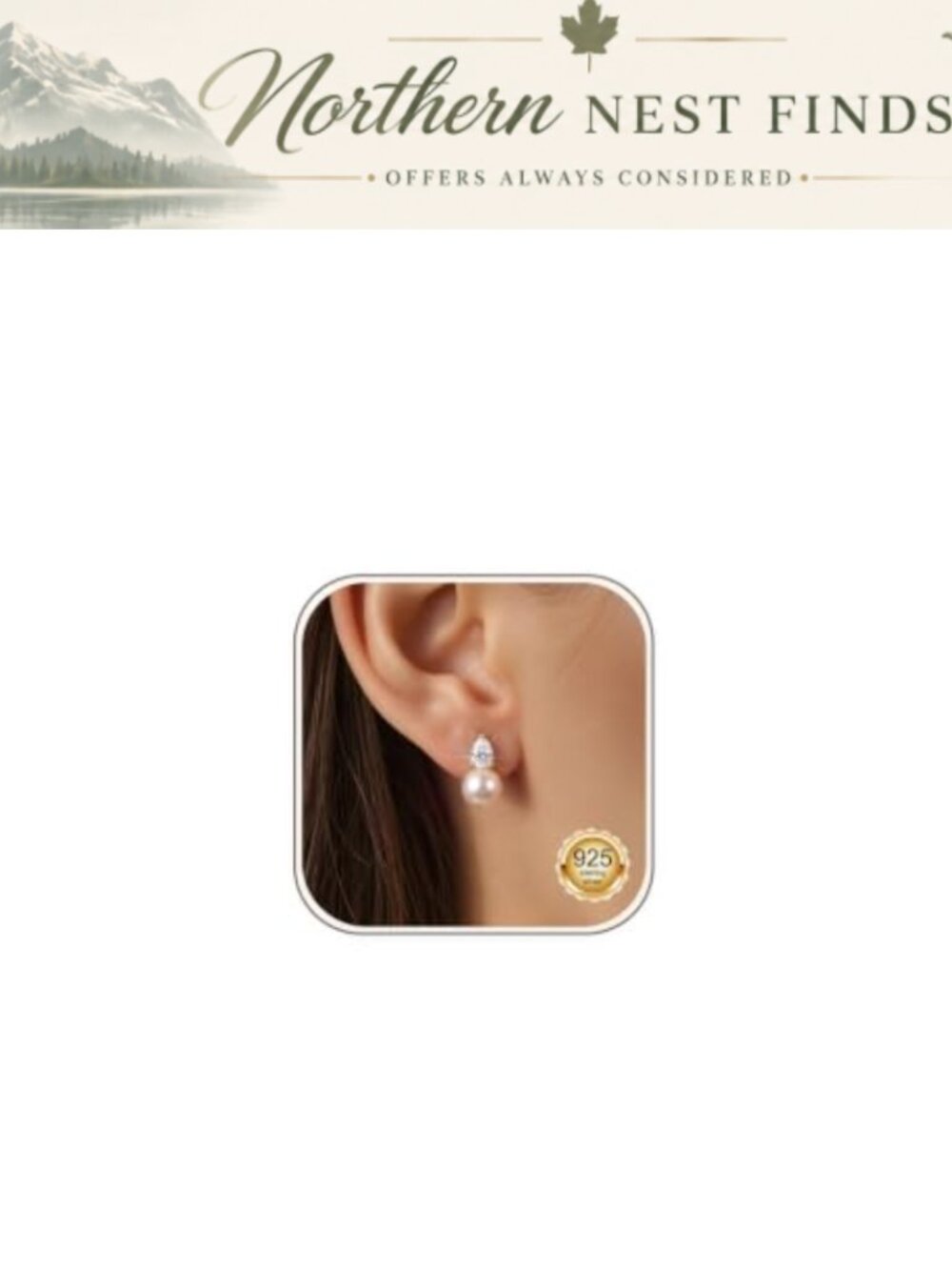 Sterling Silver Pearl Earrings for Women Hypoallergenic Dangle Drop
